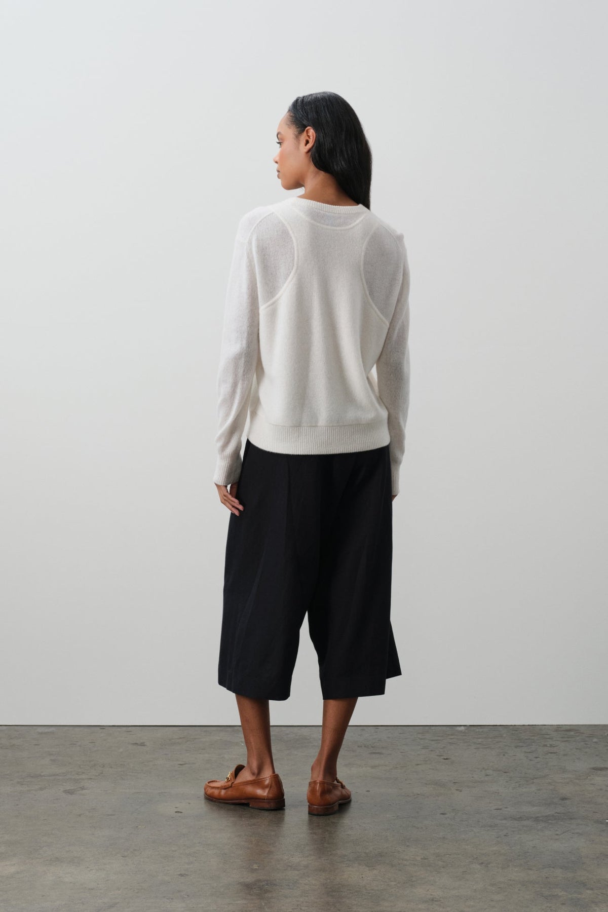 RAFAELA TROMPE L'OEIL CASHMERE CREWNECK