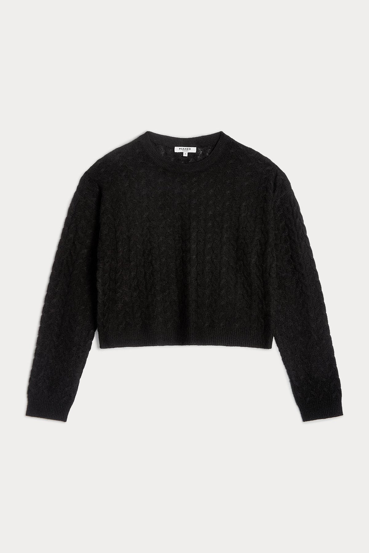 CHRISSY CROPPED CABLE KNIT SWEATER