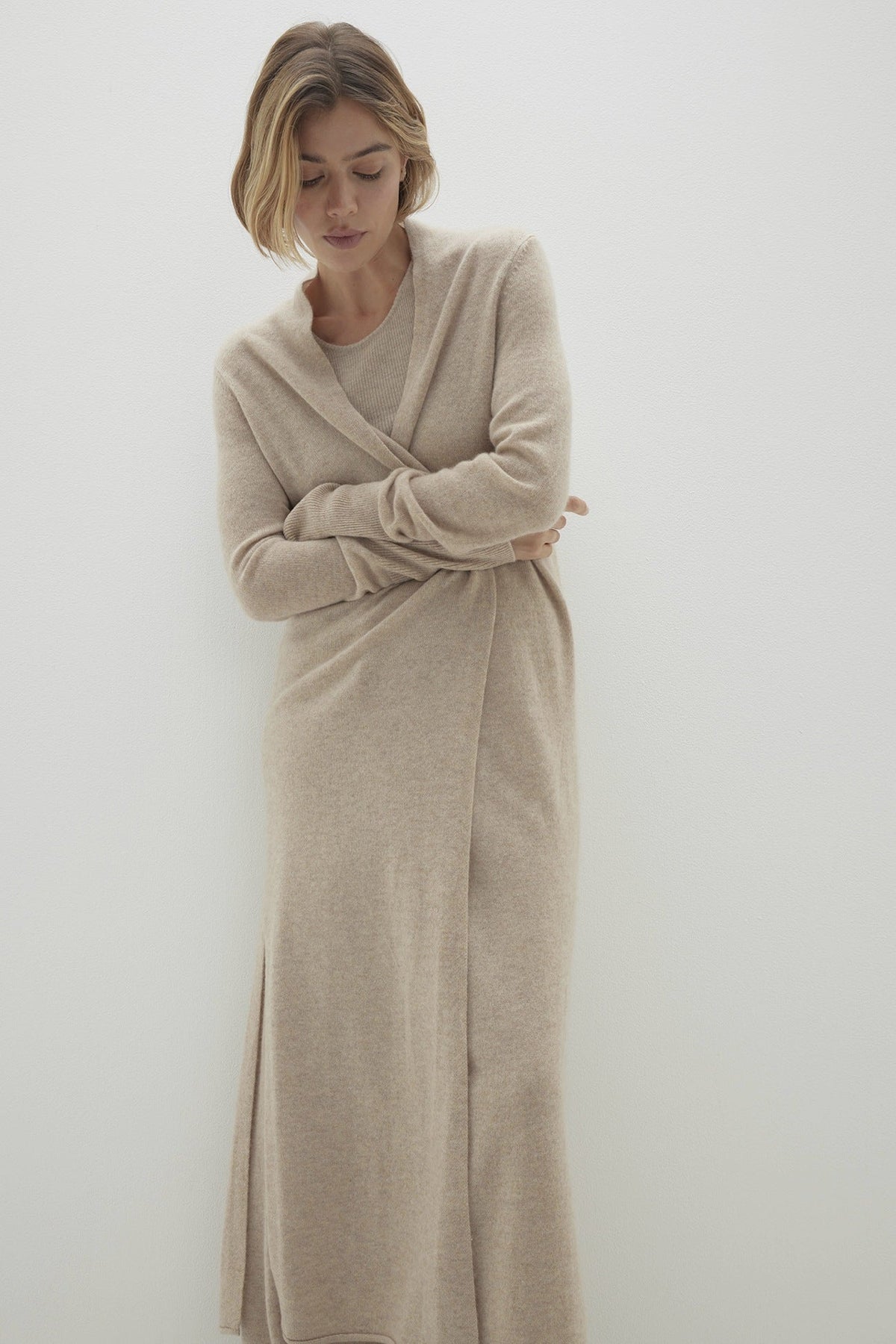FAYE LONGLINE CASHMERE CARDIGAN