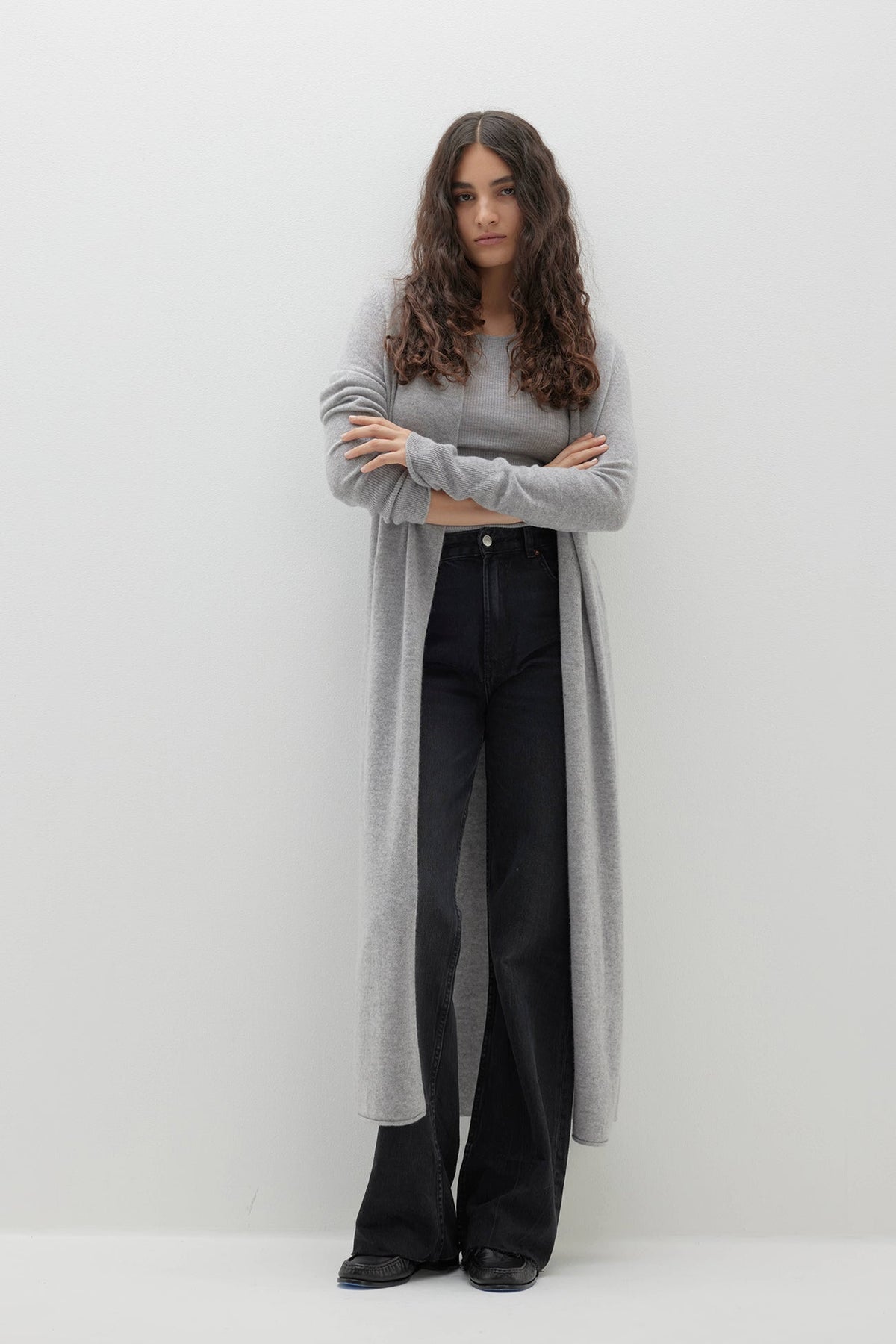 FAYE LONGLINE CASHMERE CARDIGAN