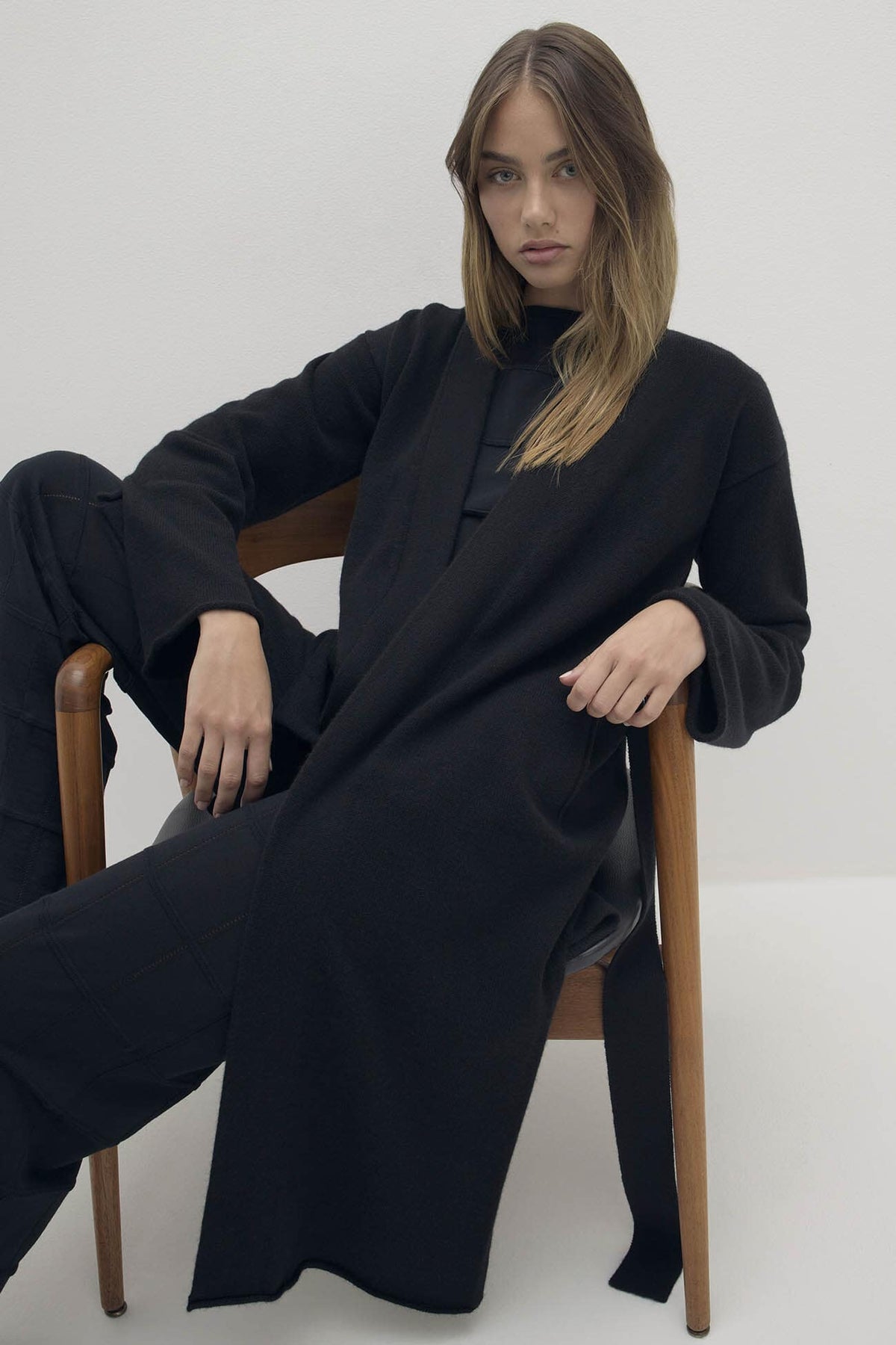 RIVIERA TIE-FRONT CASHMERE CARDIGAN