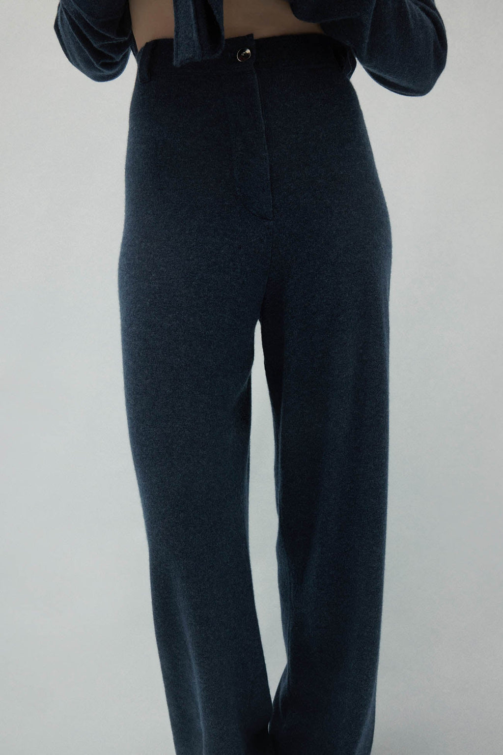 NAPLES DENIM CASHMERE WIDE LEG PANTS