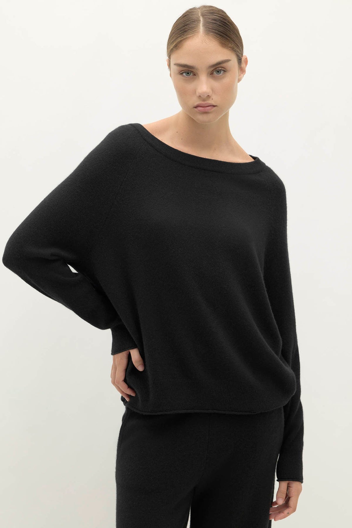 AZALEA CASHMERE OFF THE SHOULDER SWEATER