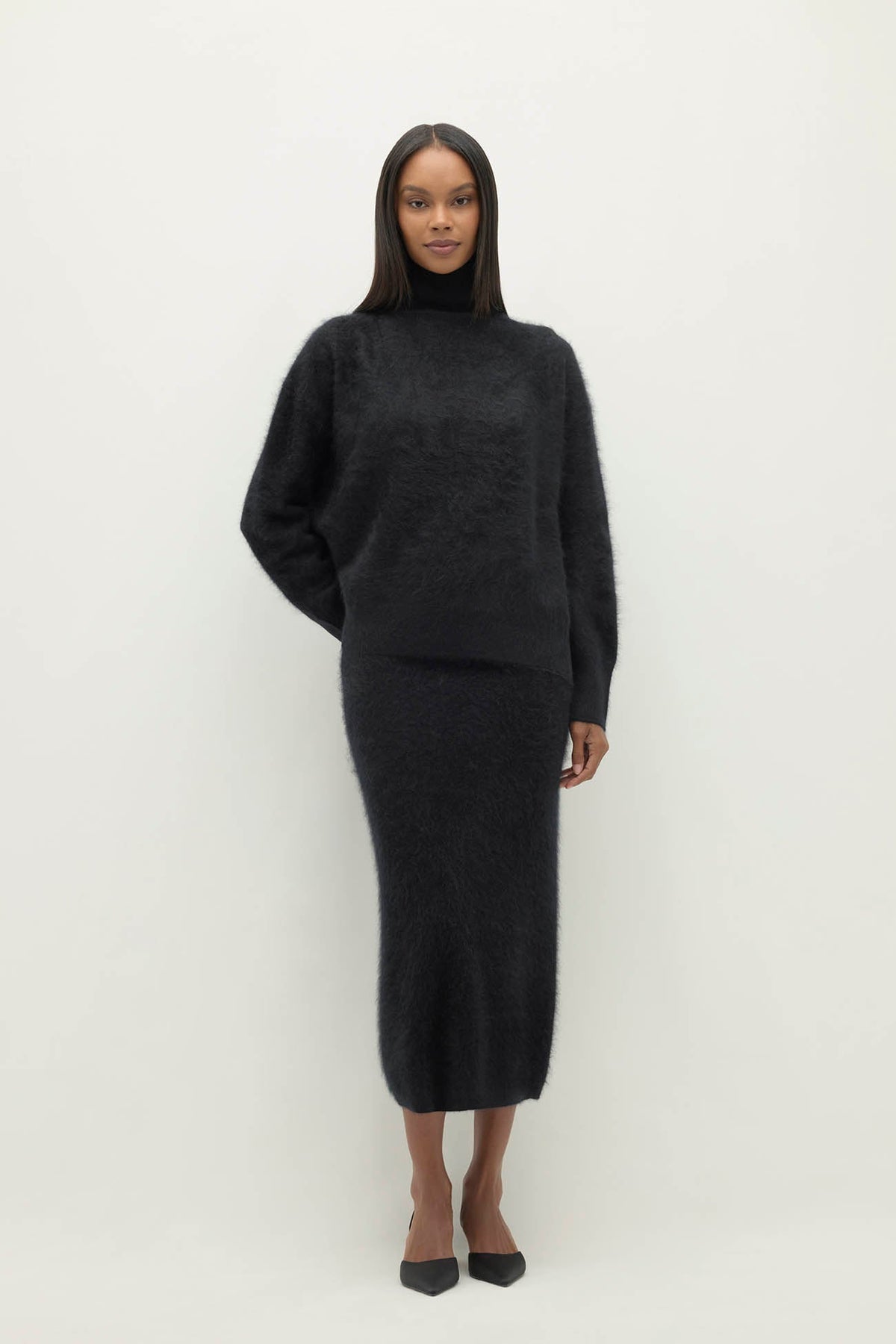 ETHEL BRUSHED CASHMERE TURTLENECK SWEATER