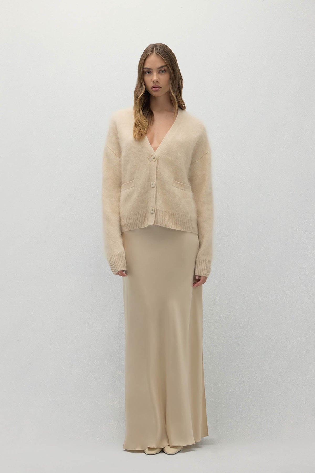 MICHAELA BRUSHED CASHMERE CARDIGAN