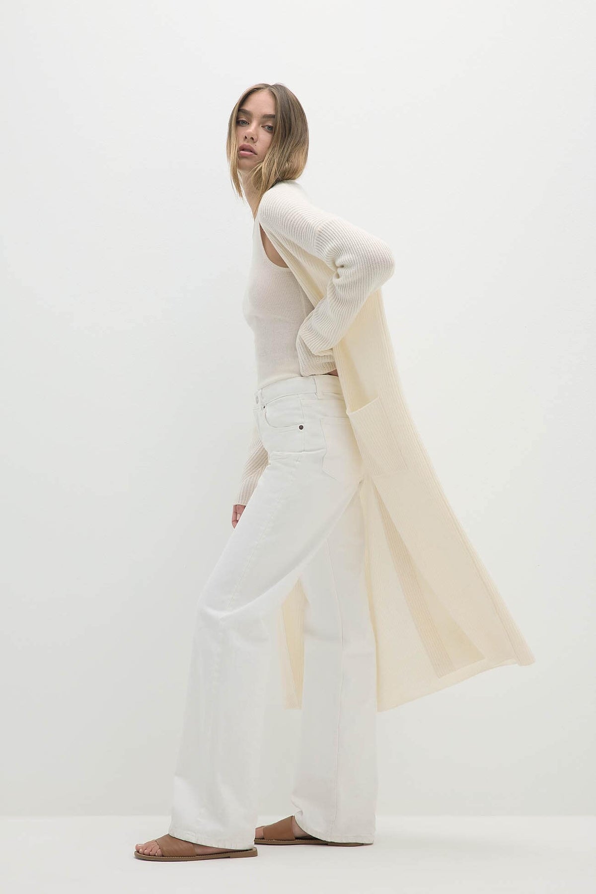 ALISE LONGLINE CASHMERE CARDIGAN