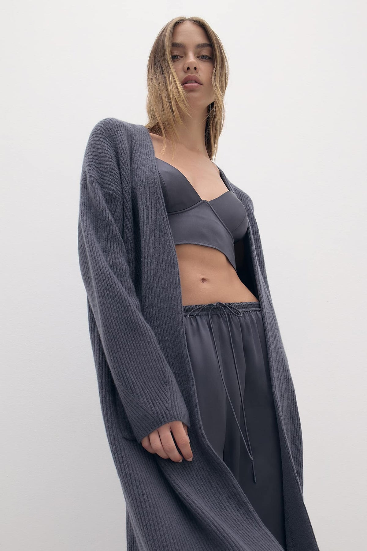 ALISE LONGLINE CASHMERE CARDIGAN