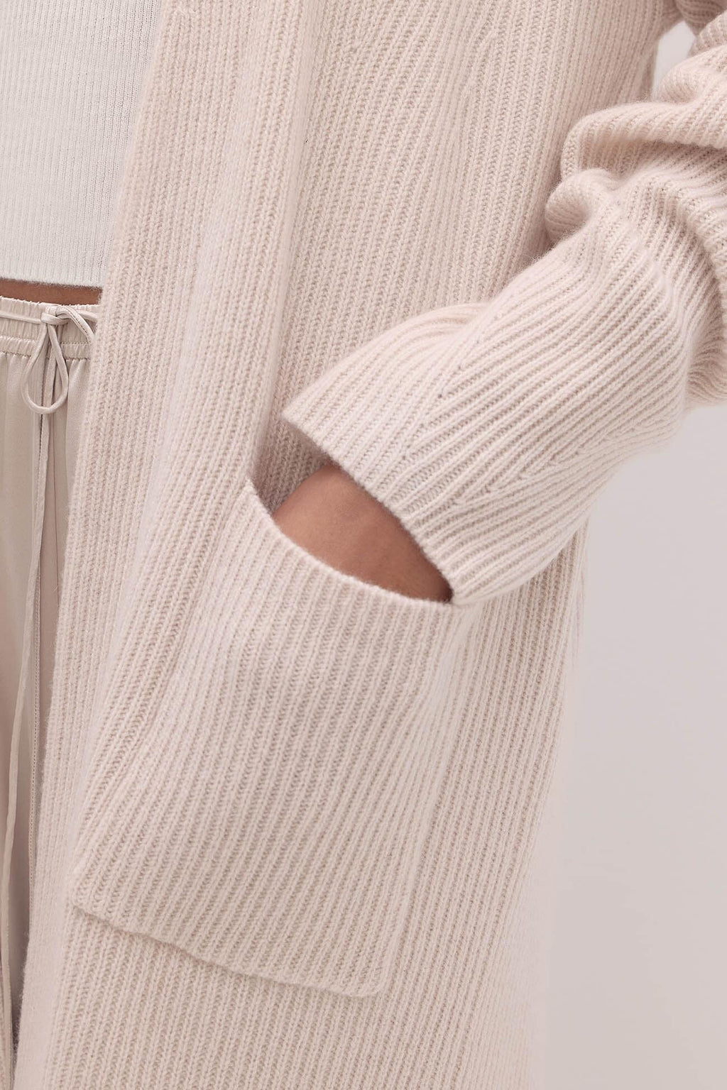 ALISE LONGLINE CASHMERE CARDIGAN