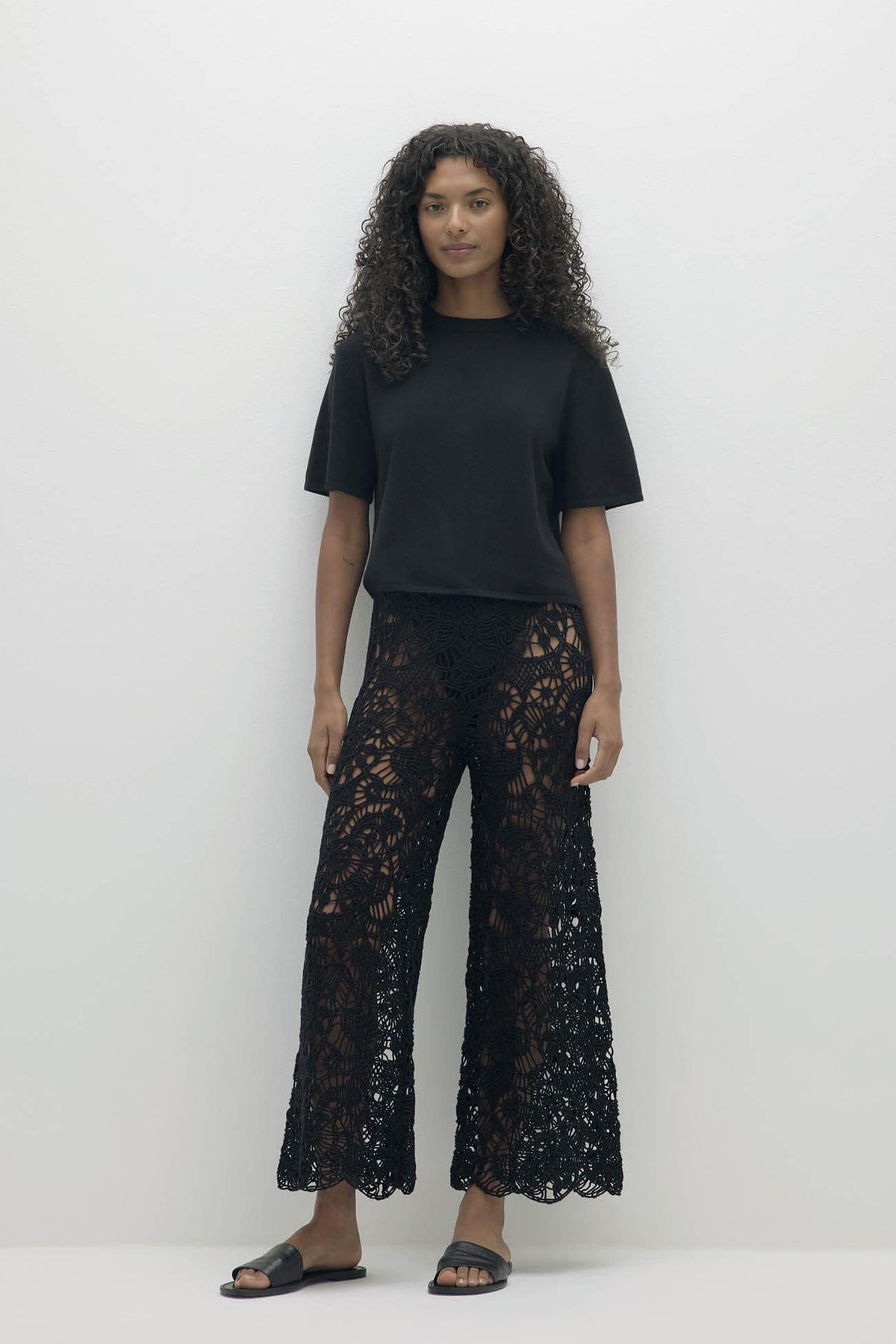 LORRAINE CROCHET CASHMERE BLEND PANT
