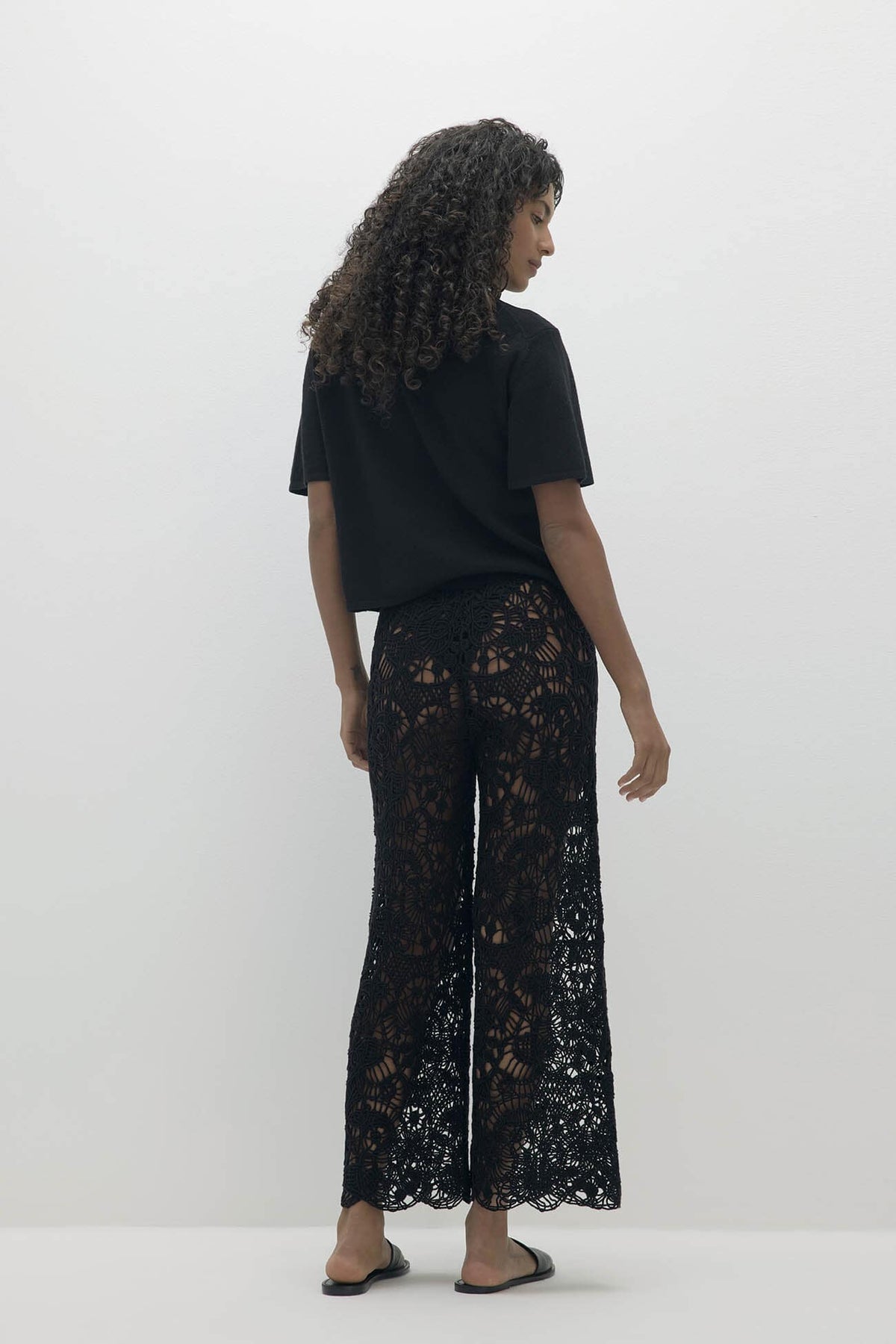 LORRAINE CROCHET CASHMERE BLEND PANT