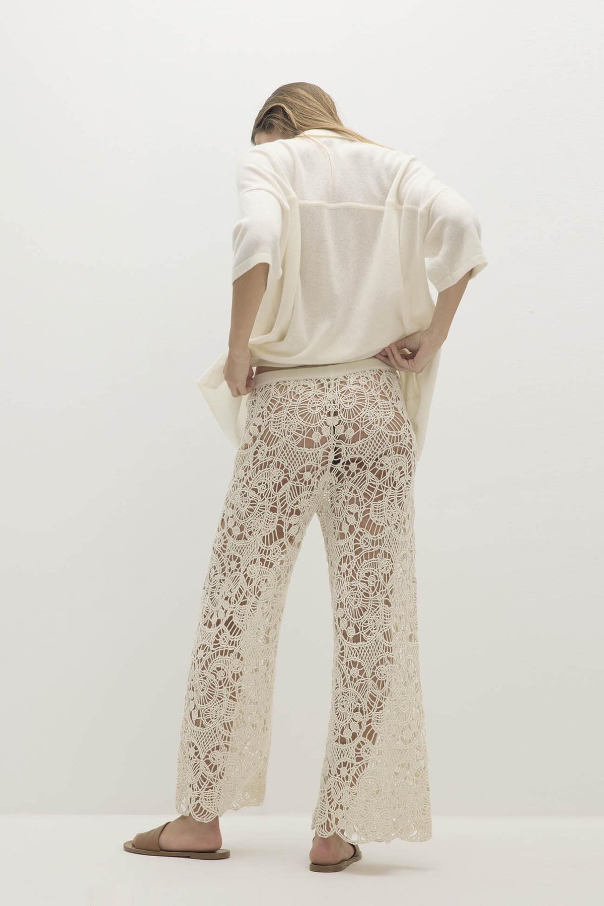 RUE BUTTON-UP CASHMERE TOP