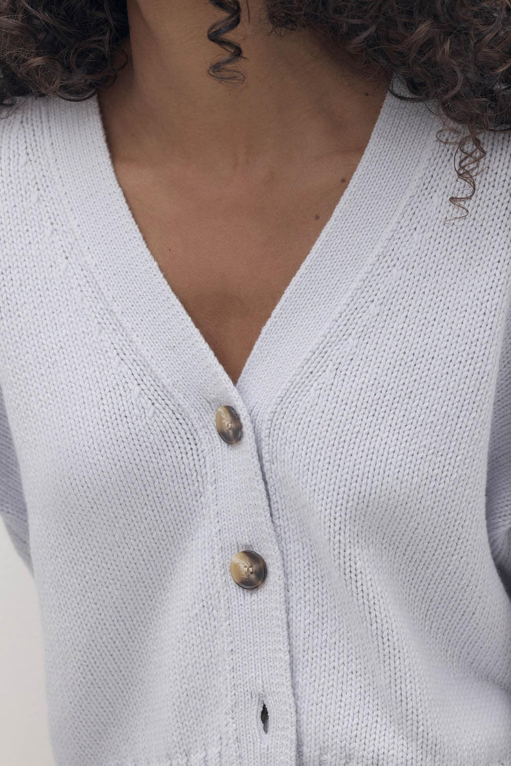 GENEVIEVE ORGANIC CASHMERE BLEND CARDIGAN