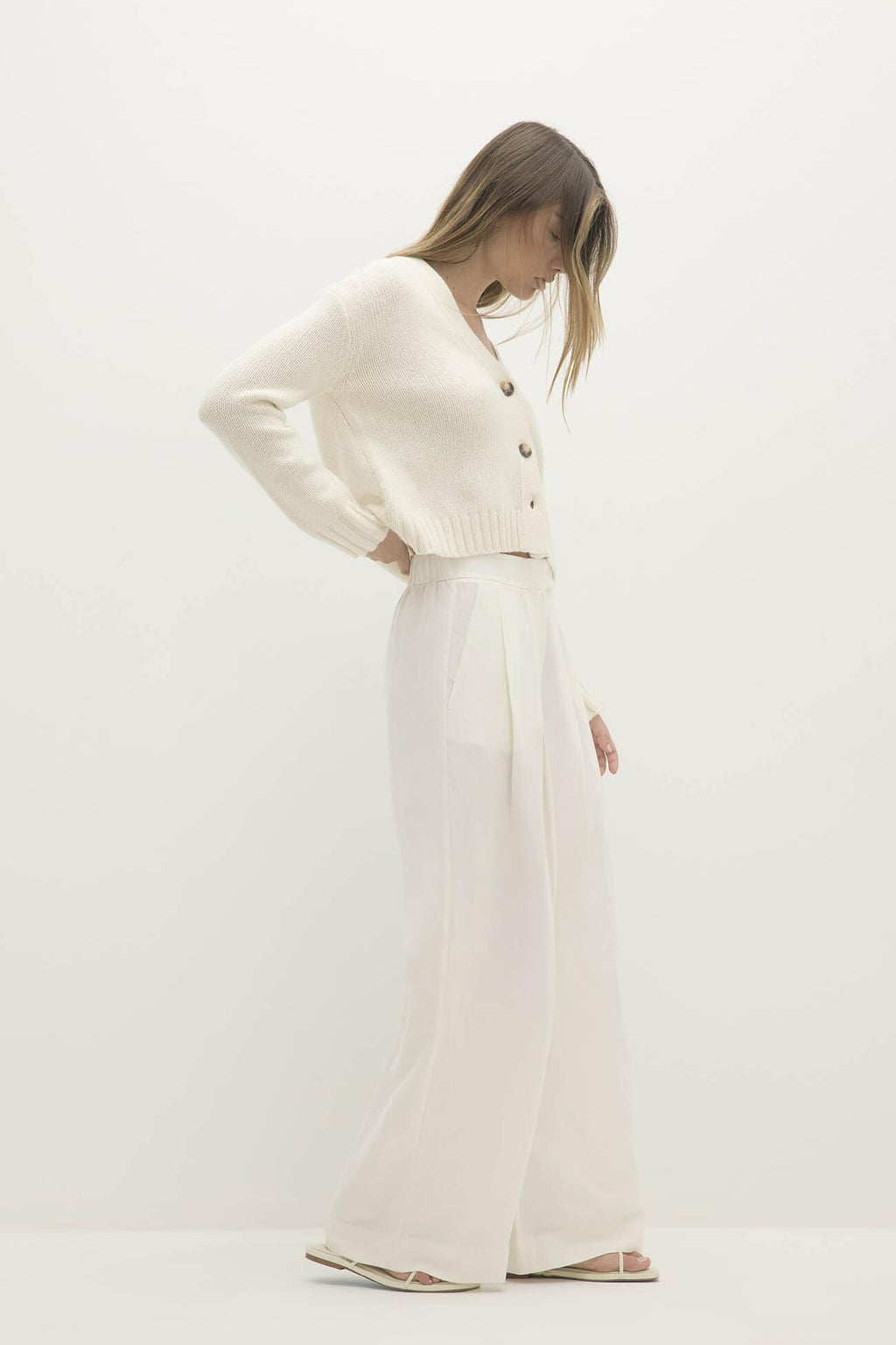 GENEVIEVE ORGANIC CASHMERE BLEND CARDIGAN