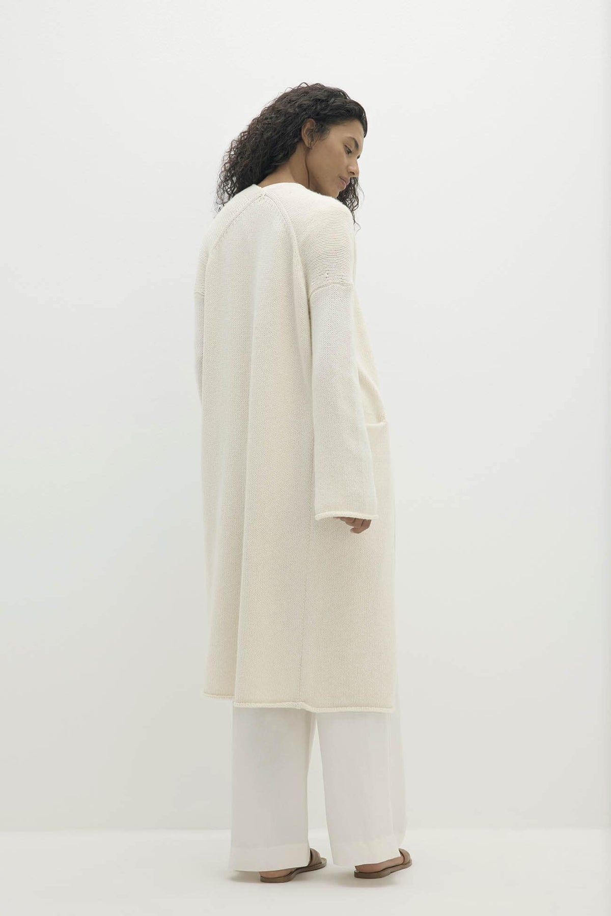 HARRIET LONGLINE ORGANIC CASHMERE BLEND CARDIGAN