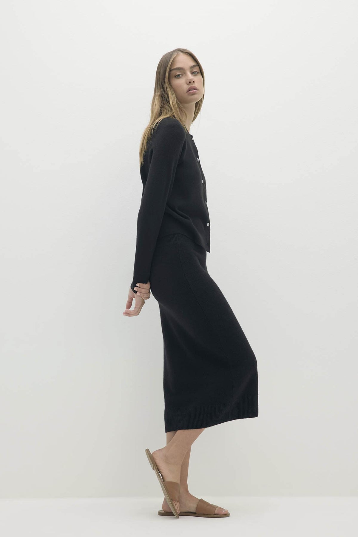 JAYLA BUTTON-UP CASHMERE CARDIGAN