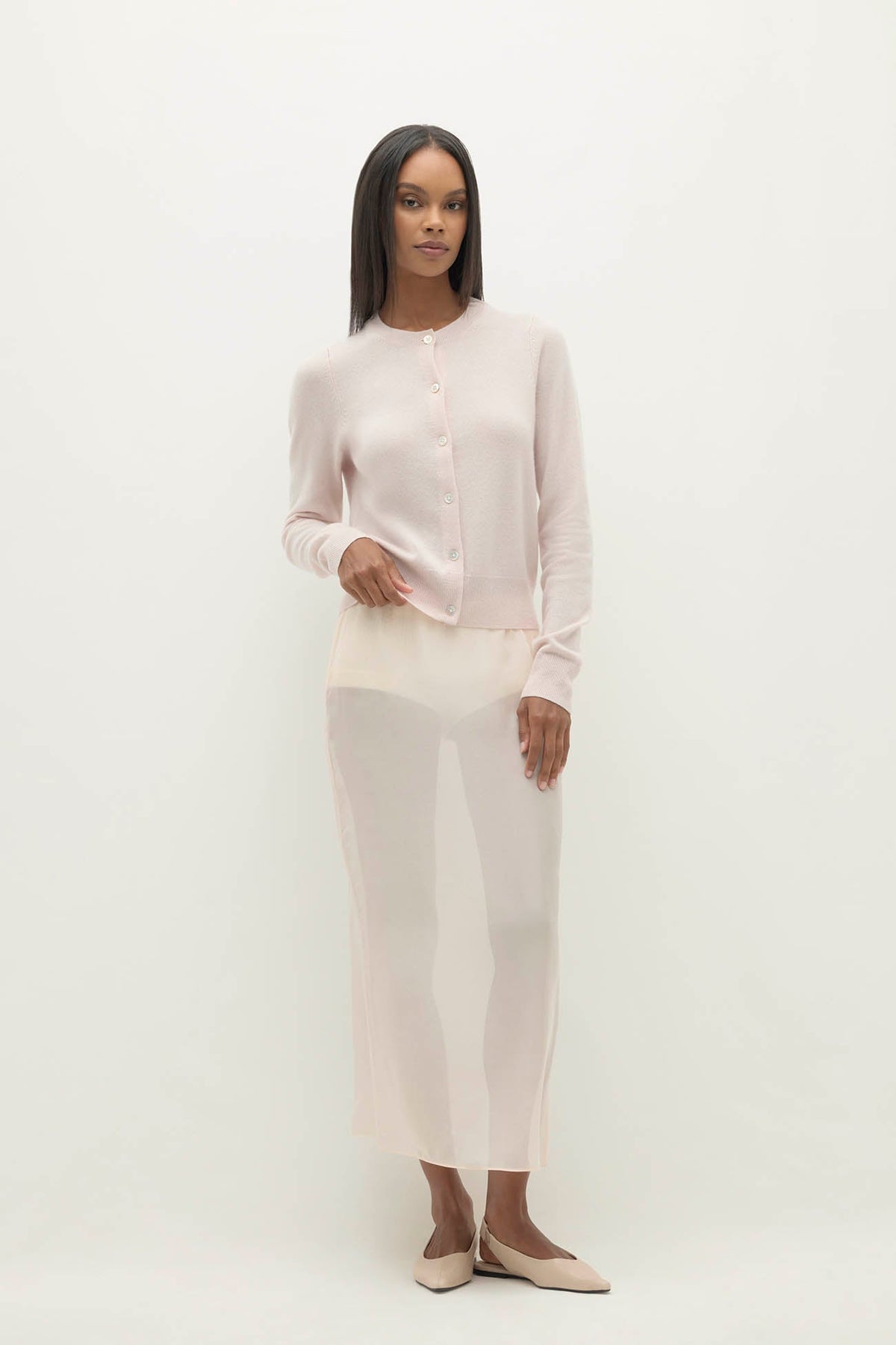 JAYLA BUTTON-UP CASHMERE CARDIGAN