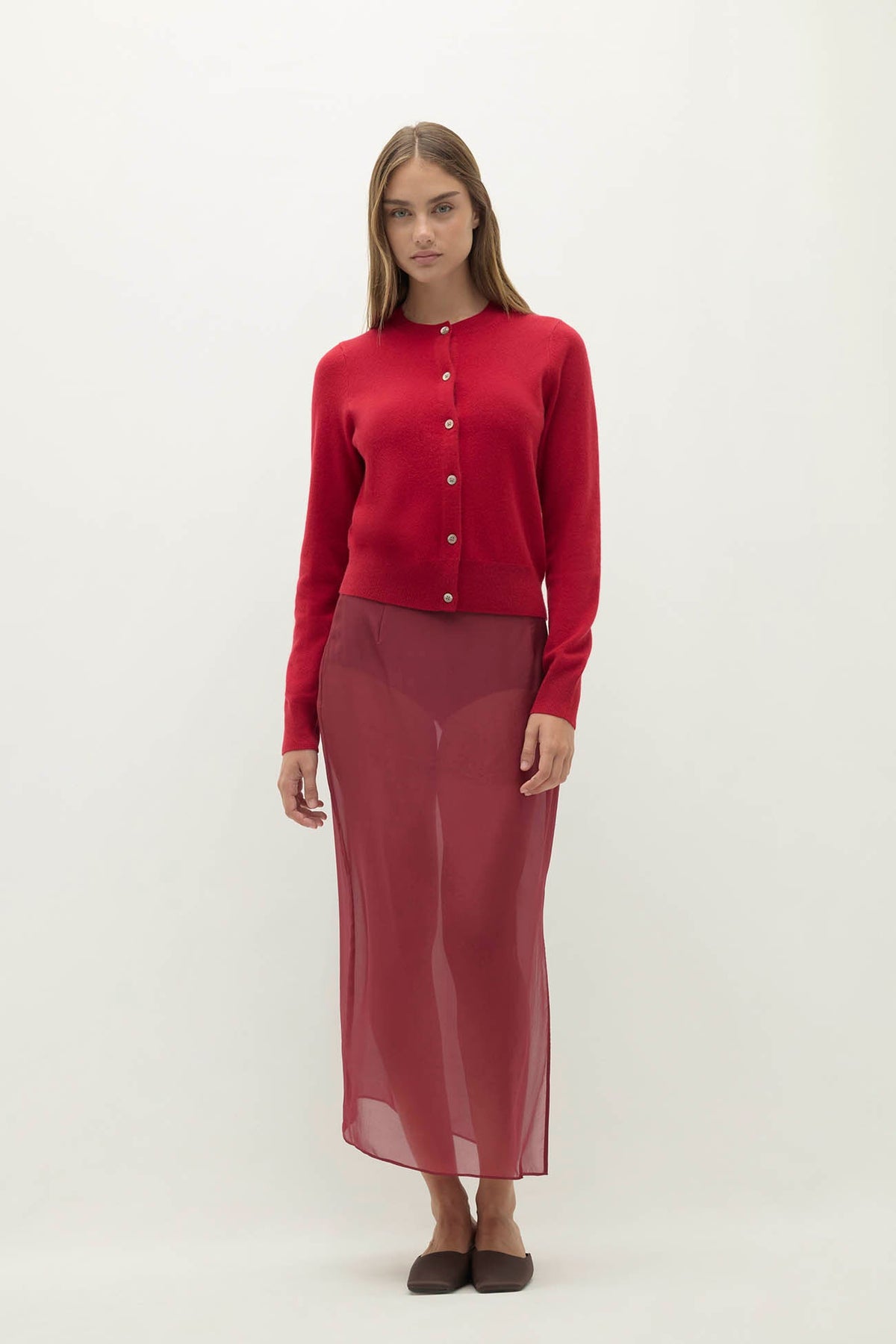 JAYLA BUTTON-UP CASHMERE CARDIGAN