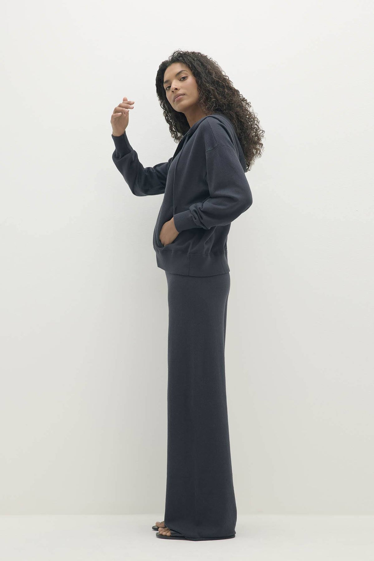 SERENA COTTON CASHMERE ZIP-UP HOODIE
