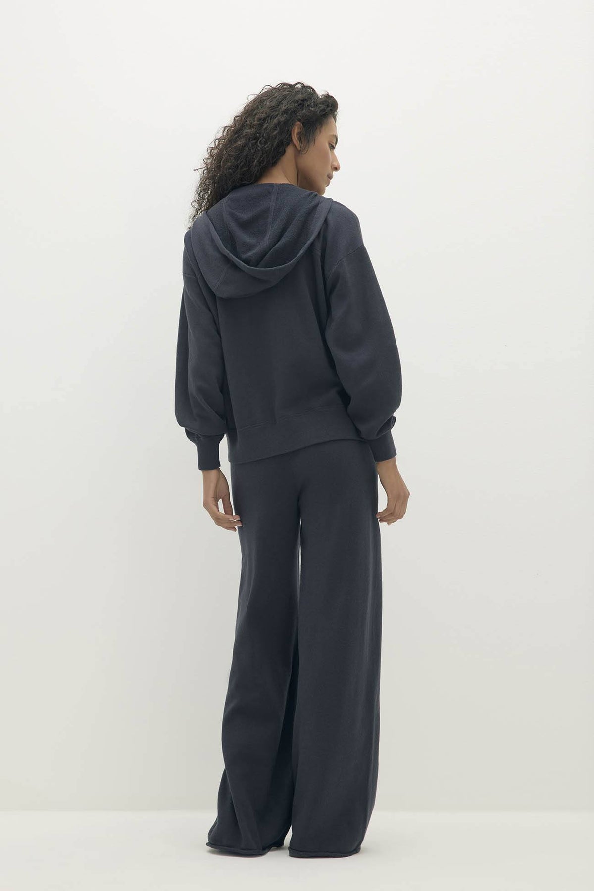 SERENA COTTON CASHMERE ZIP-UP HOODIE