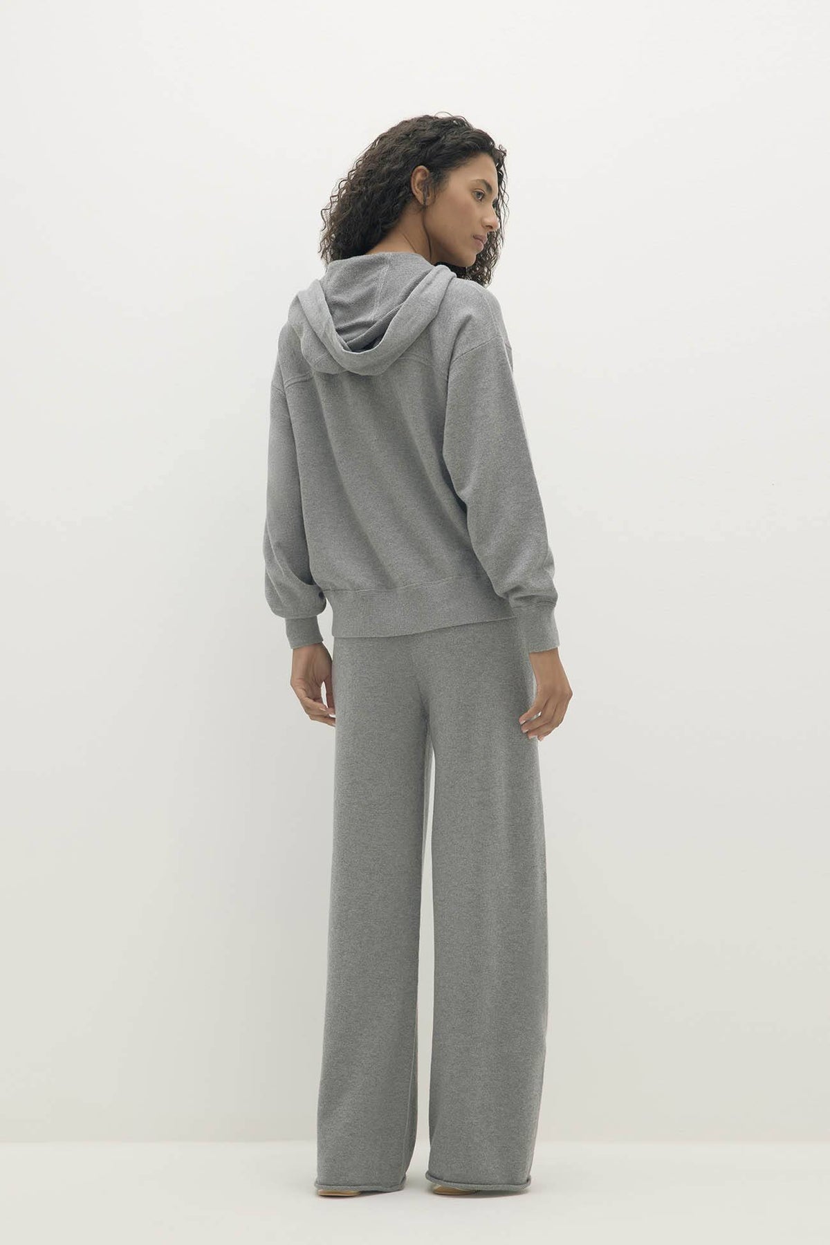 SERENA COTTON CASHMERE ZIP-UP HOODIE
