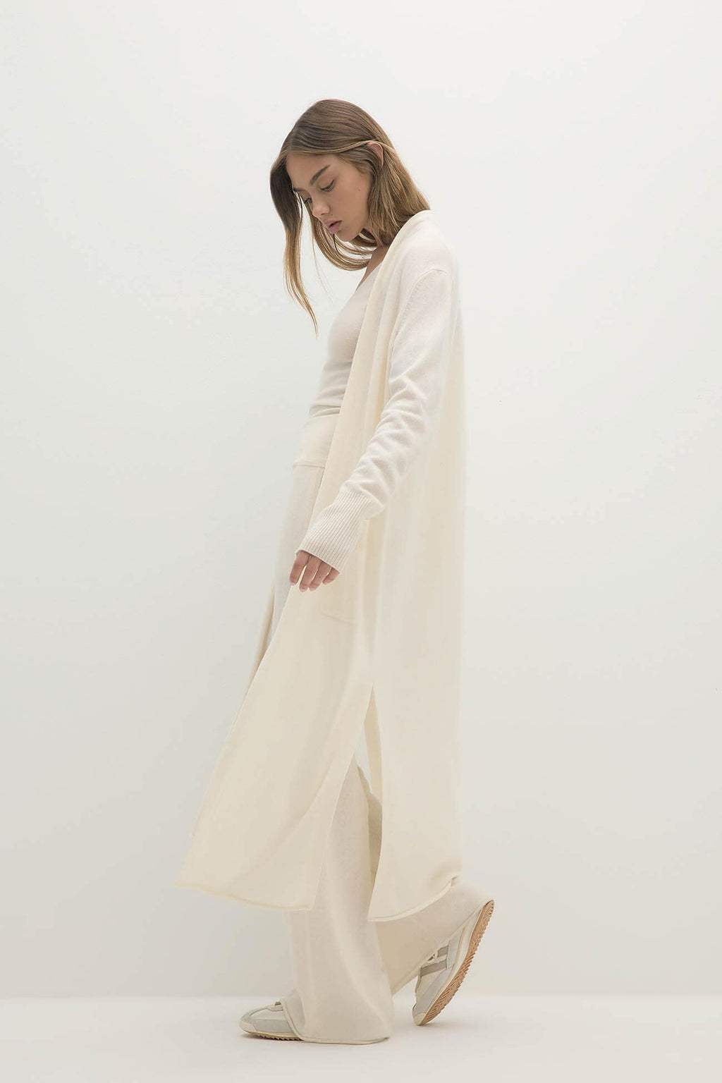 CARMELA LONGLINE CASHMERE CARDIGAN