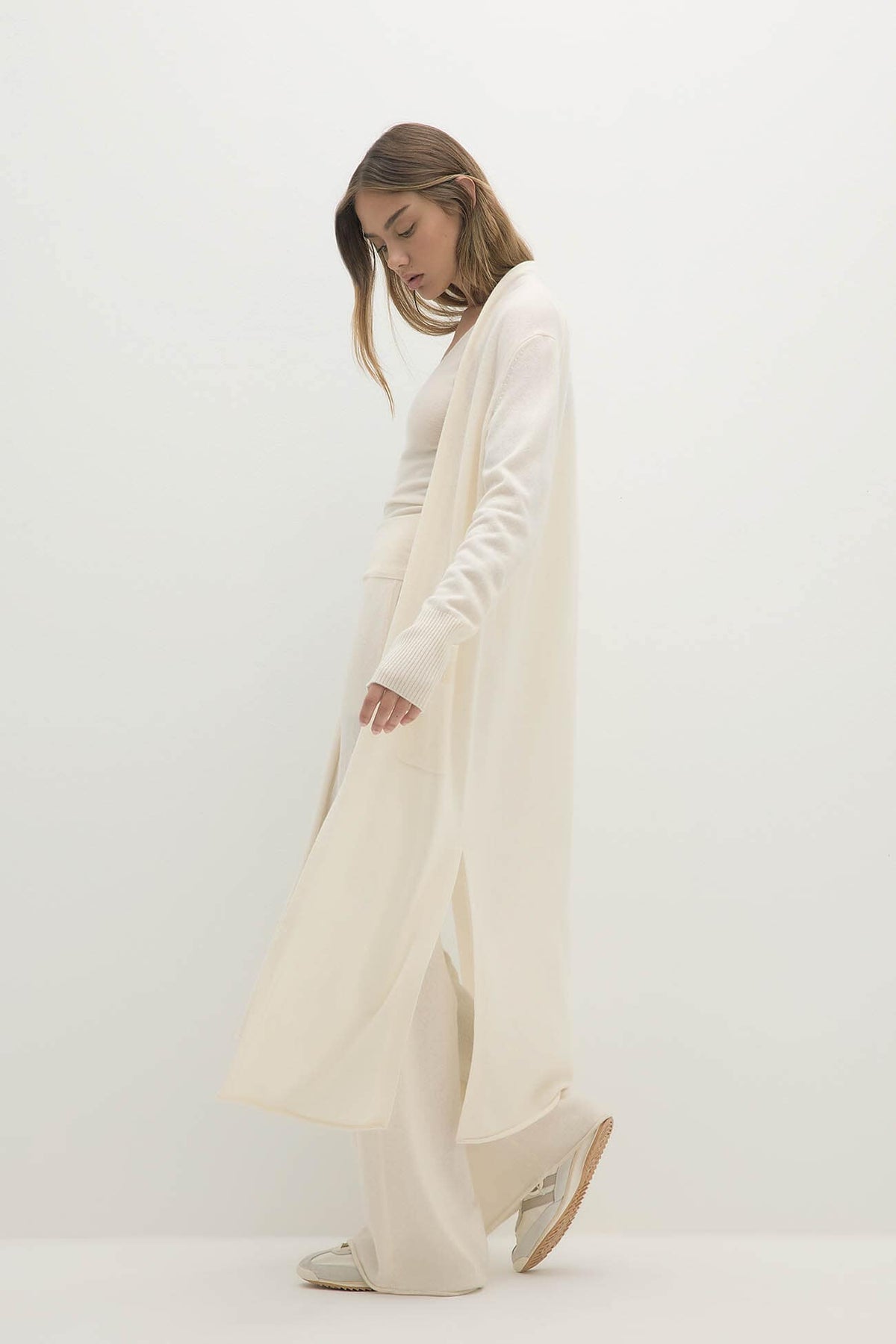 CARMELA LONGLINE CASHMERE CARDIGAN
