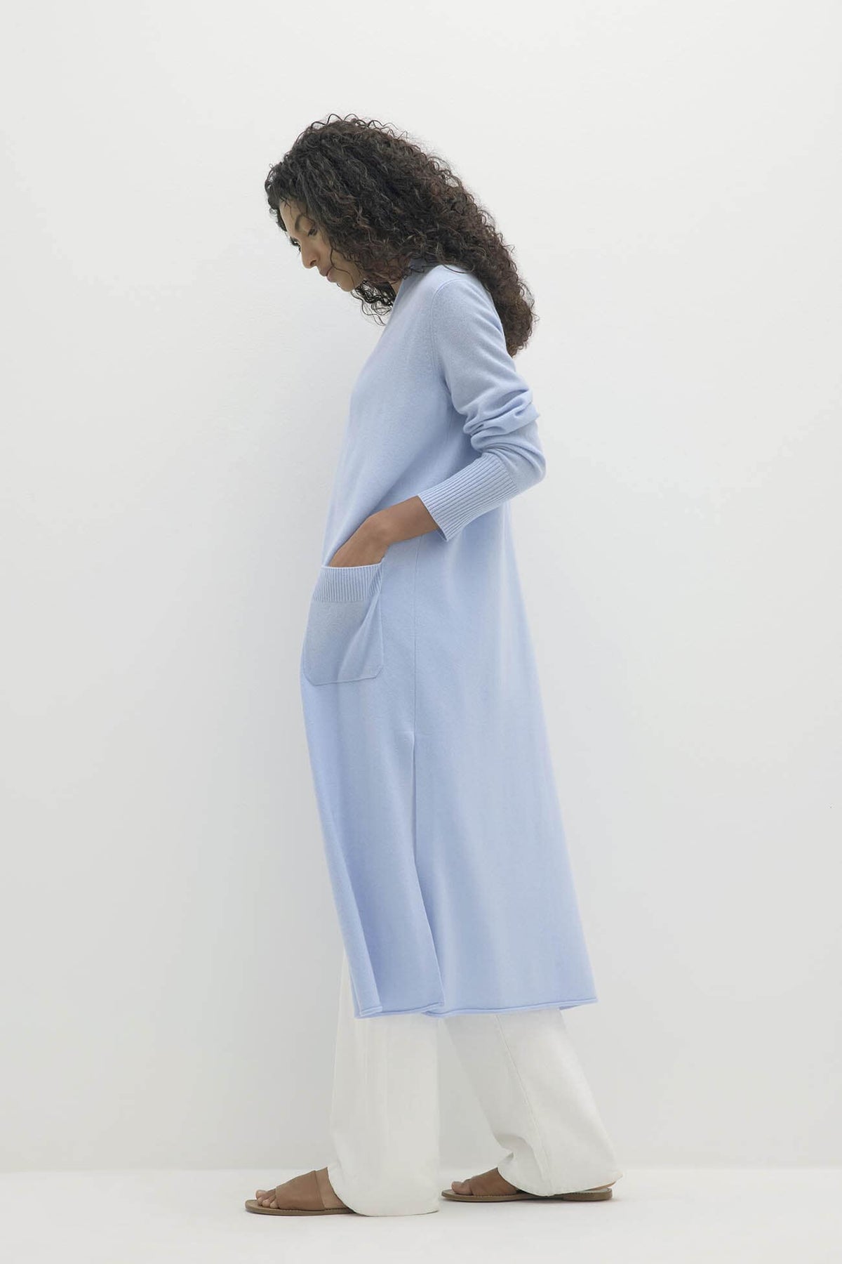 CARMELA LONGLINE CASHMERE CARDIGAN