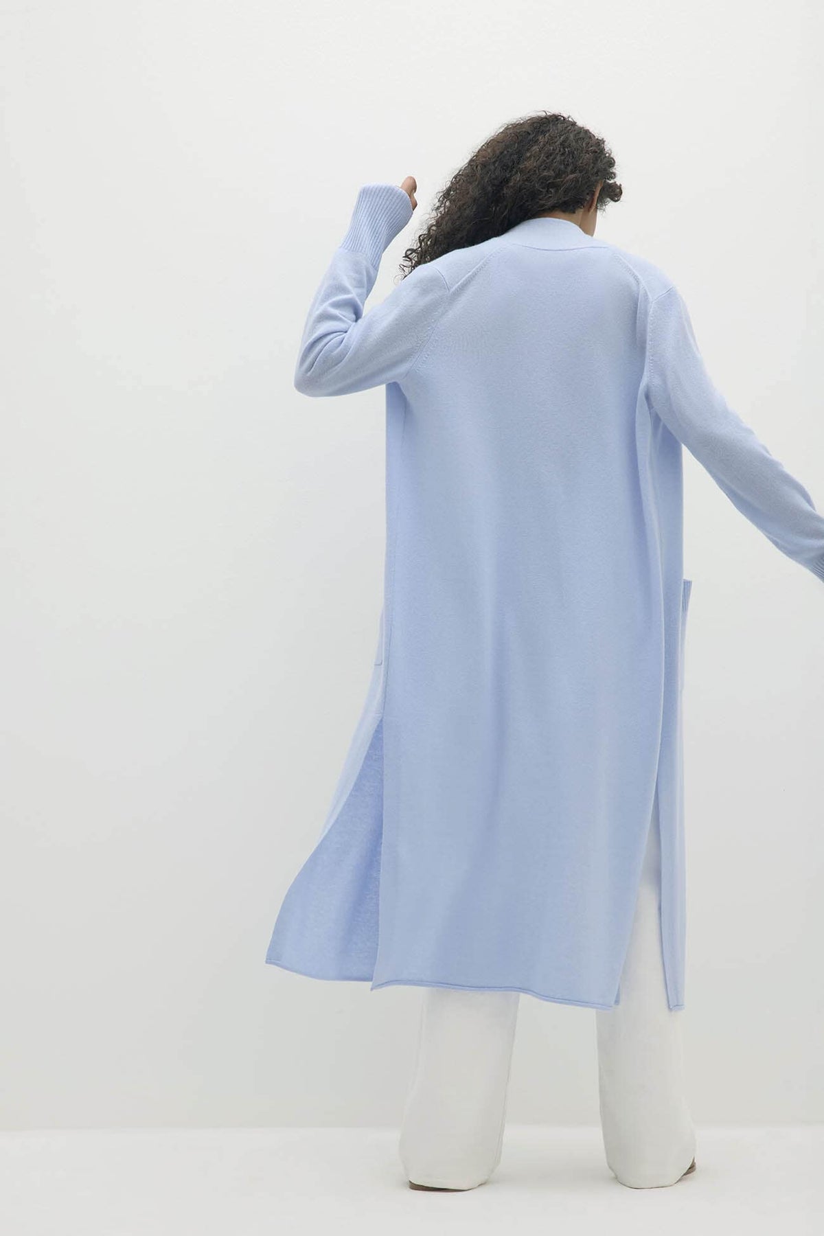 CARMELA LONGLINE CASHMERE CARDIGAN