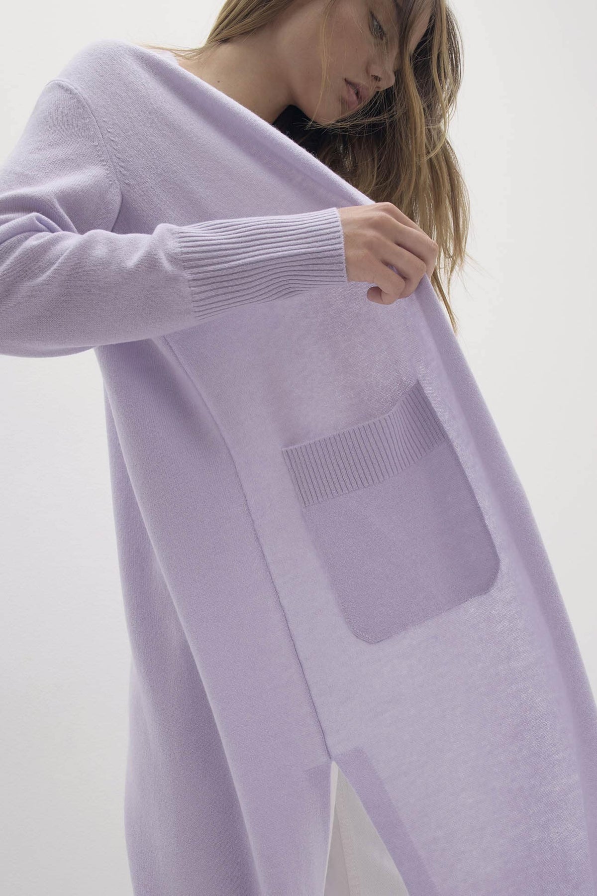 CARMELA LONGLINE CASHMERE CARDIGAN