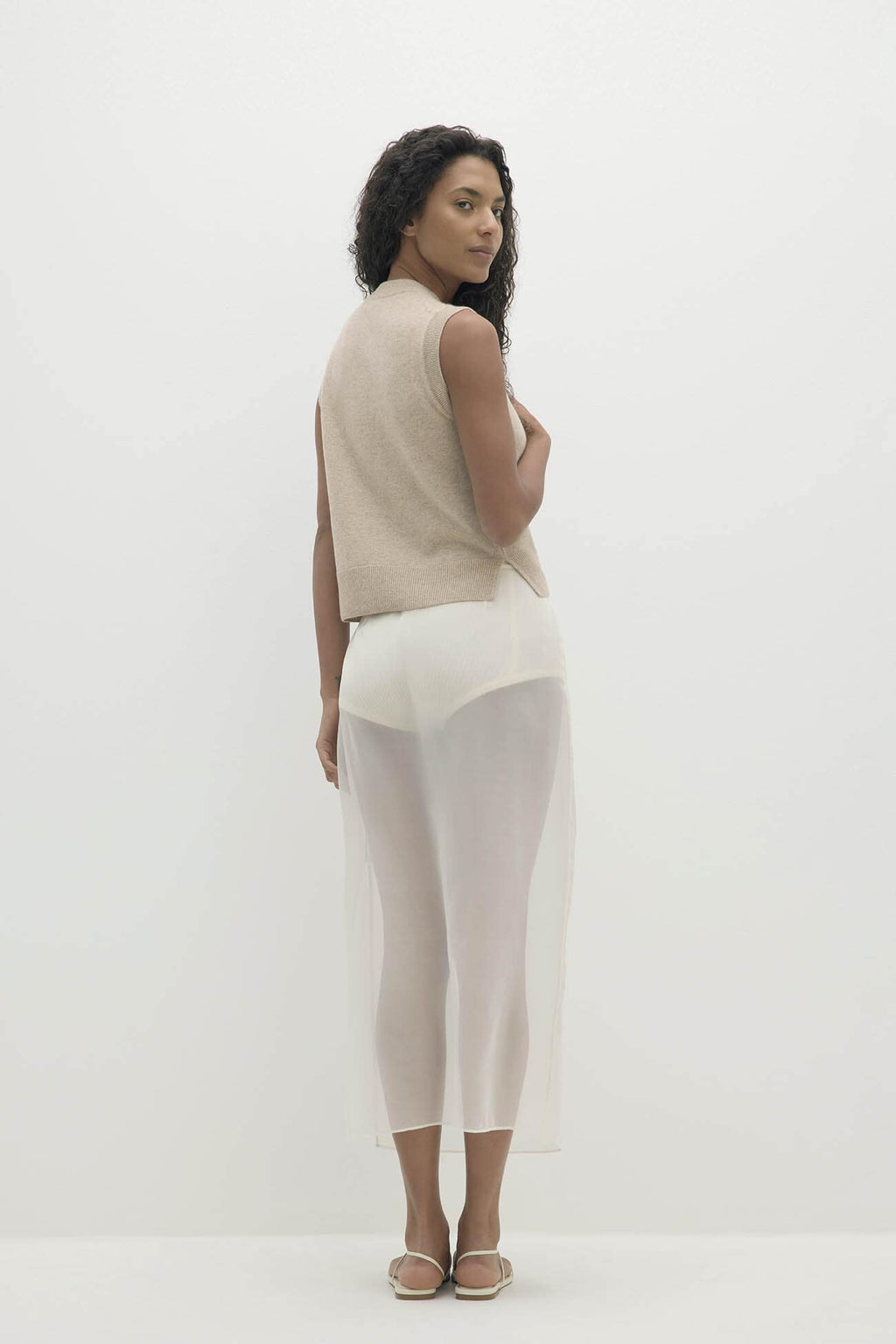 EMMALINE BUTTON-UP CASHMERE SWEATER VEST