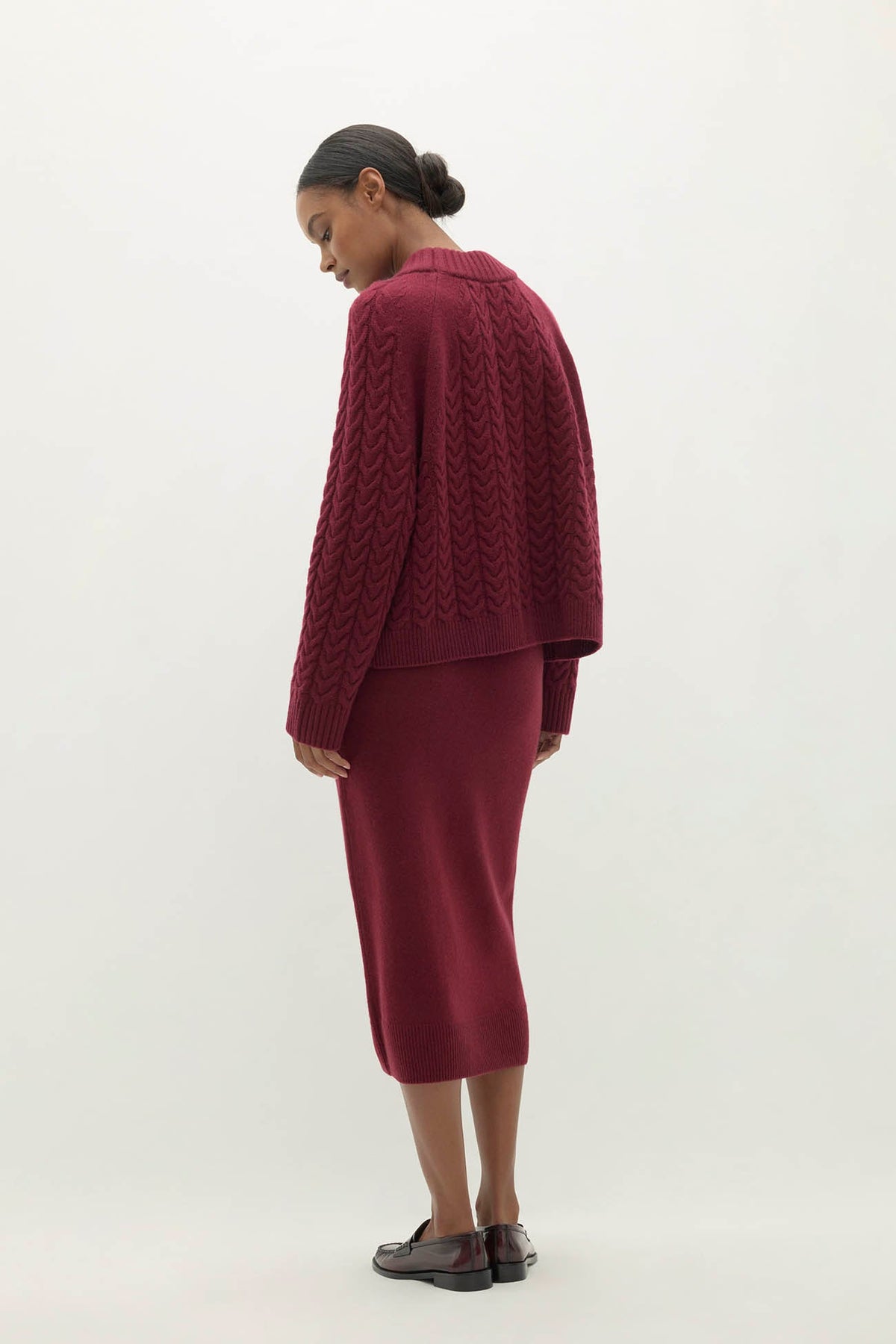 BAILEY CABLEKNIT MOCK NECK