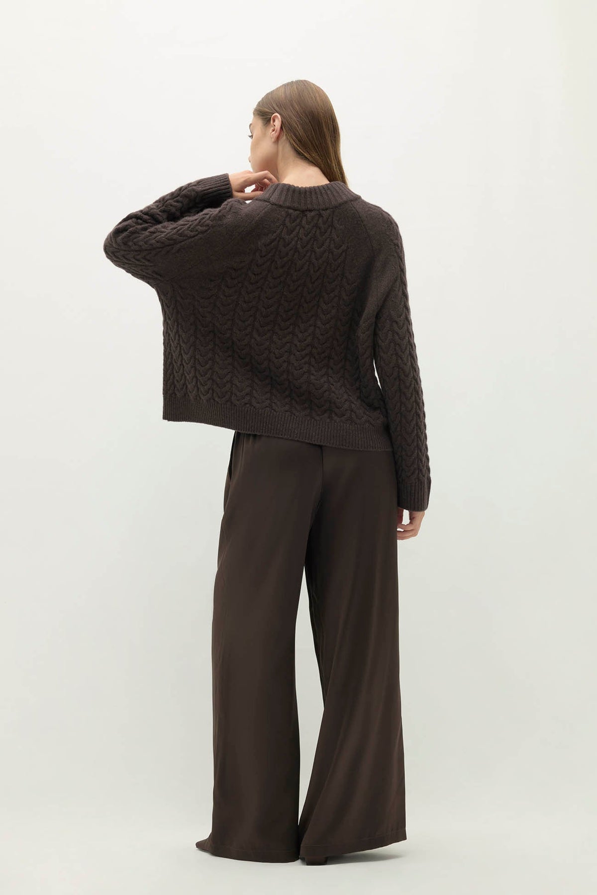 BAILEY CABLEKNIT MOCK NECK