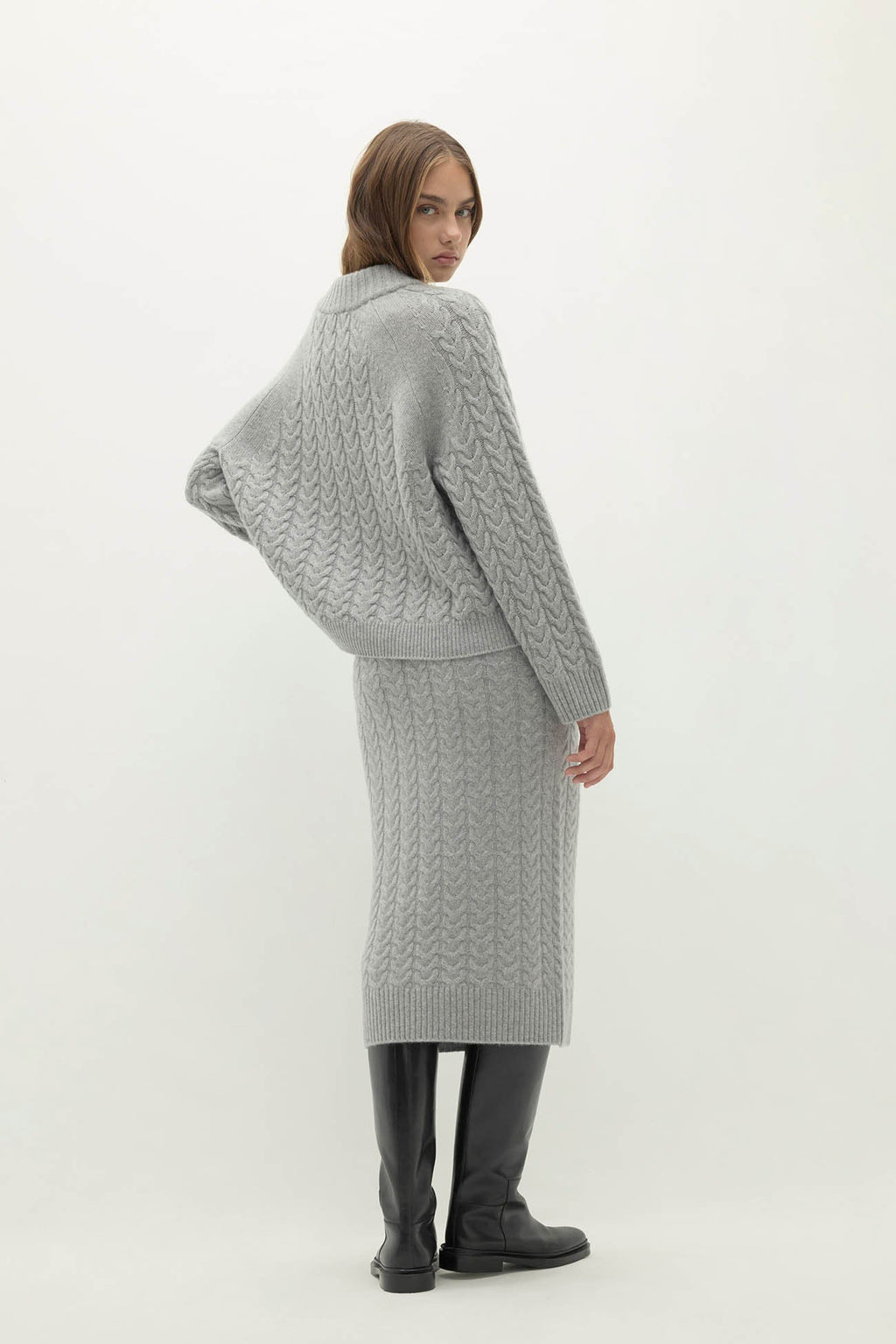 BAILEY CABLEKNIT MOCK NECK