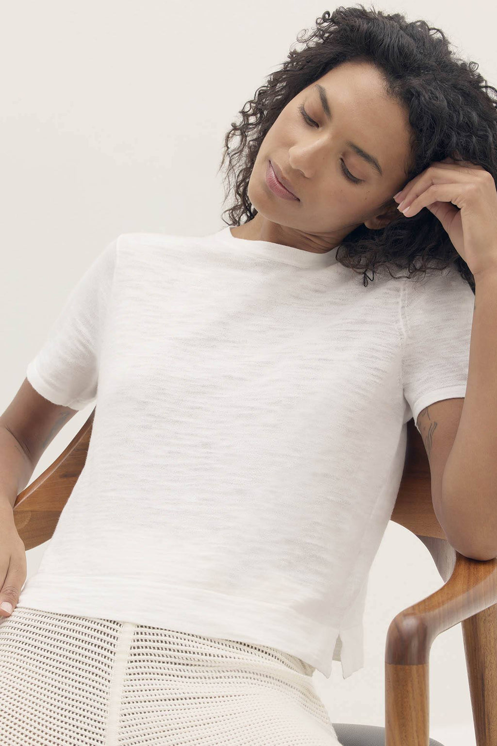 NELLA ORGANIC COTTON CREWNECK TEE