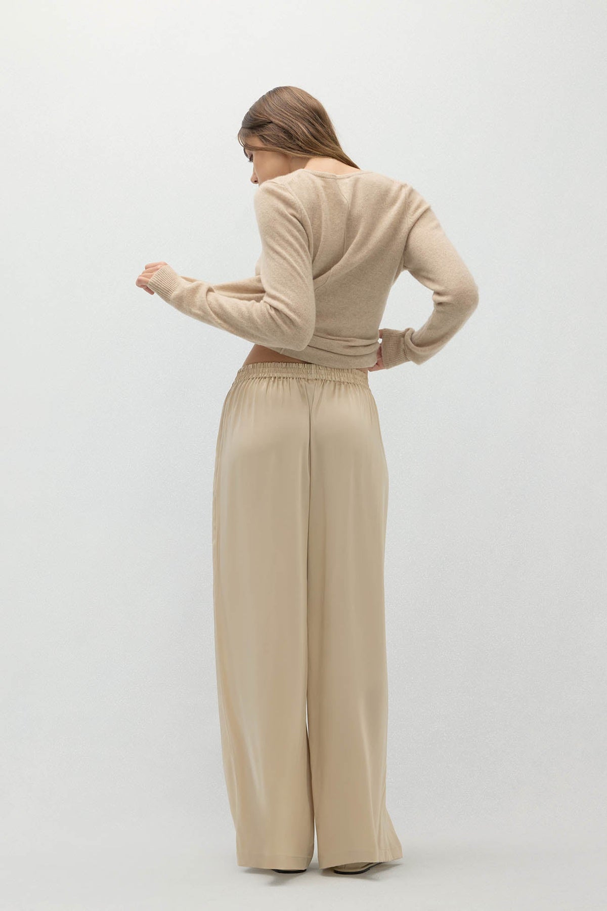 EVAN SILK WIDE LEG PANT | 30" INSEAM